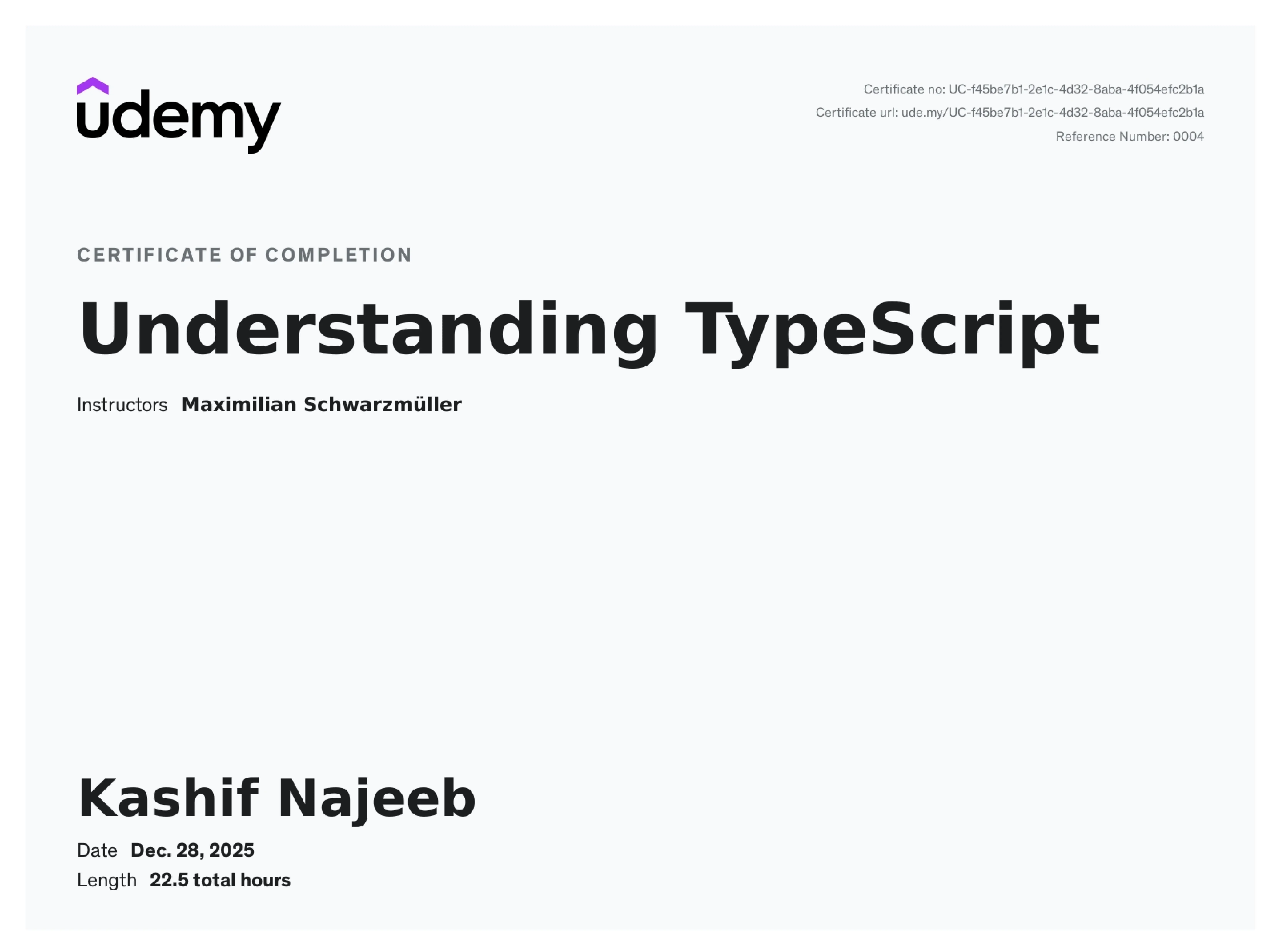 Understanding TypeScript Udemy Course